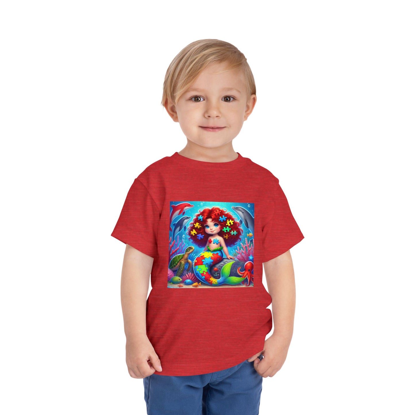 Toddler Short Sleeve Tee- Mermaid- Autism Awareness