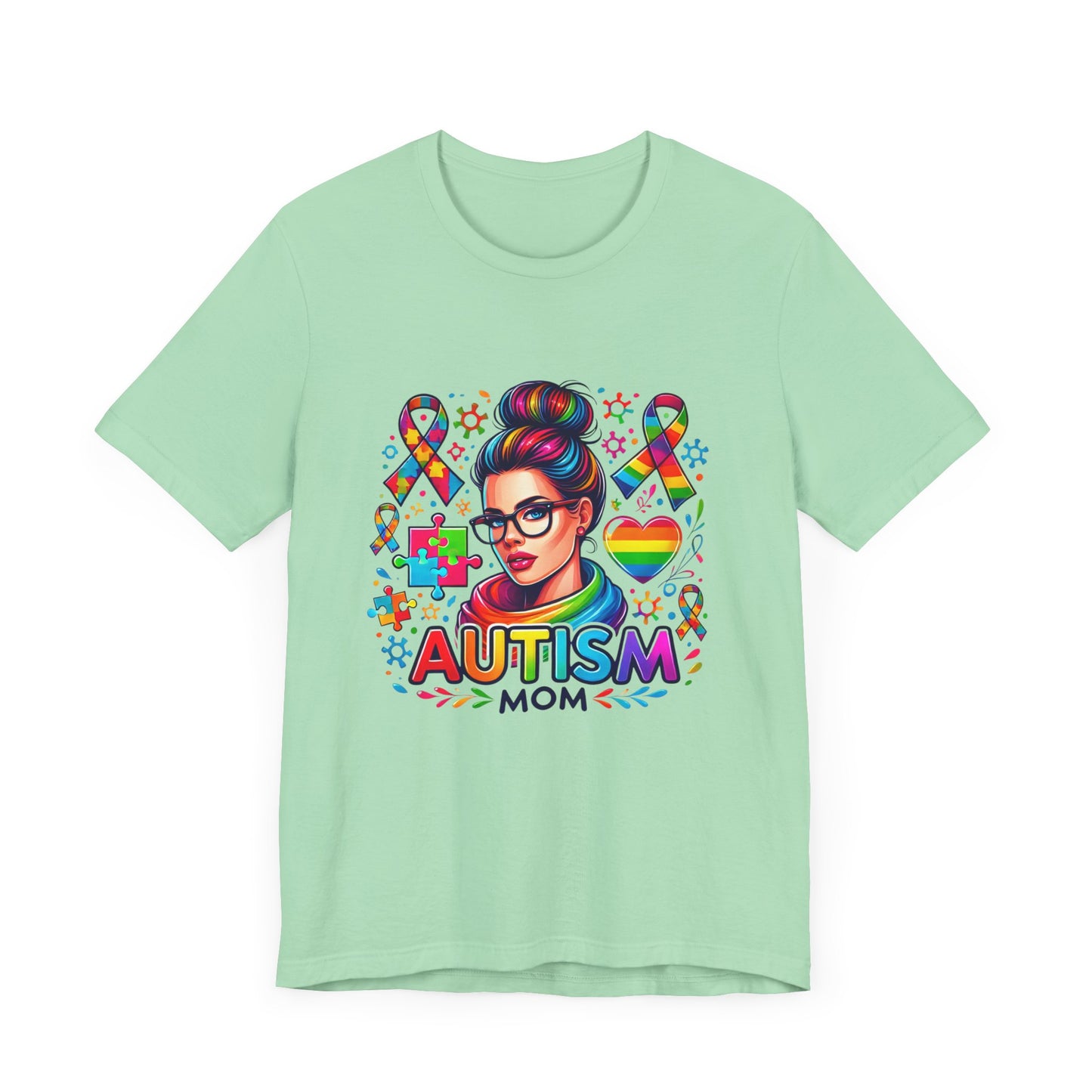 Autism Mom- Jersey Short Sleeve Tee