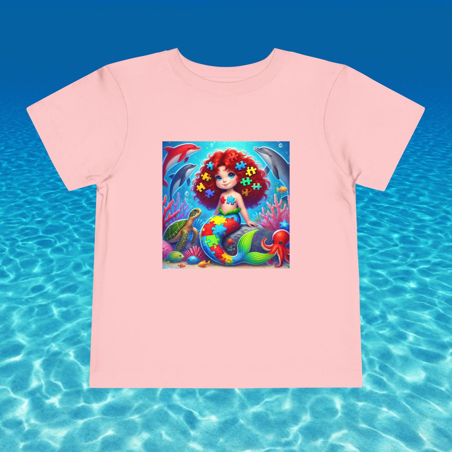 Toddler Short Sleeve Tee- Mermaid- Autism Awareness