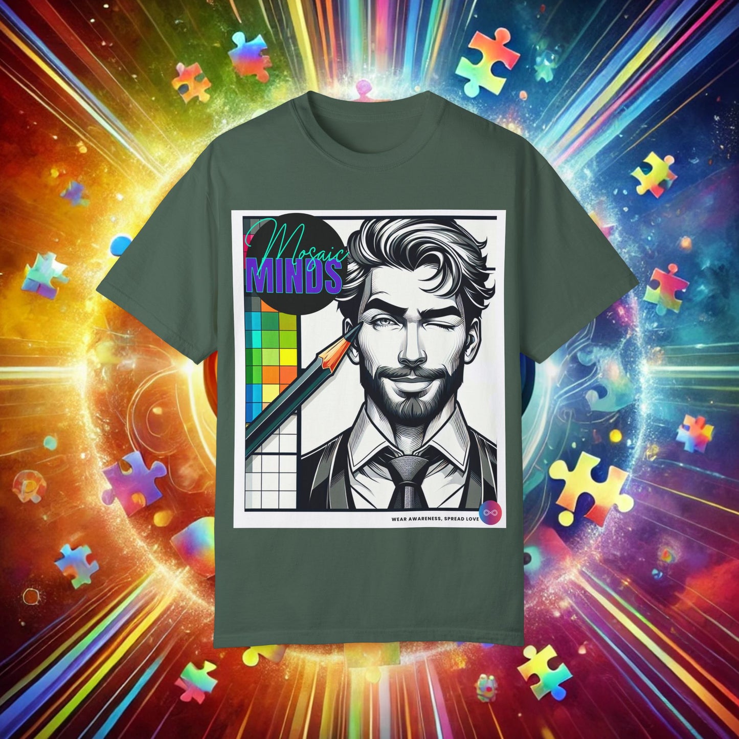 Autism Awareness T-Shirt - Unisex Garment-Dyed