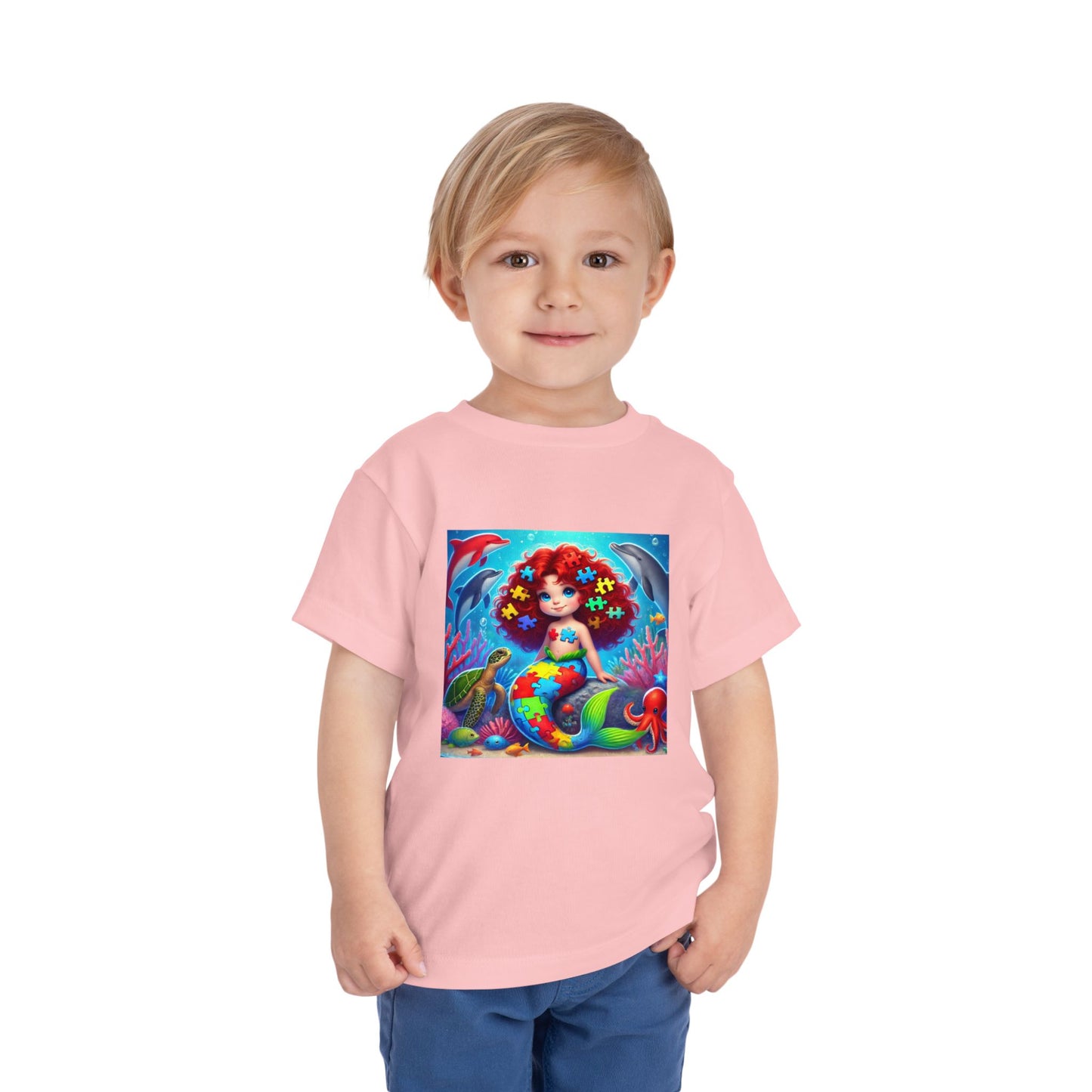 Toddler Short Sleeve Tee- Mermaid- Autism Awareness