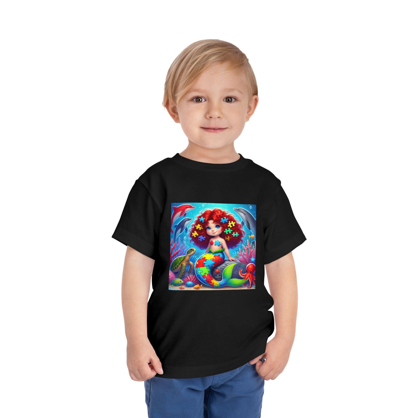 Toddler Short Sleeve Tee- Mermaid- Autism Awareness
