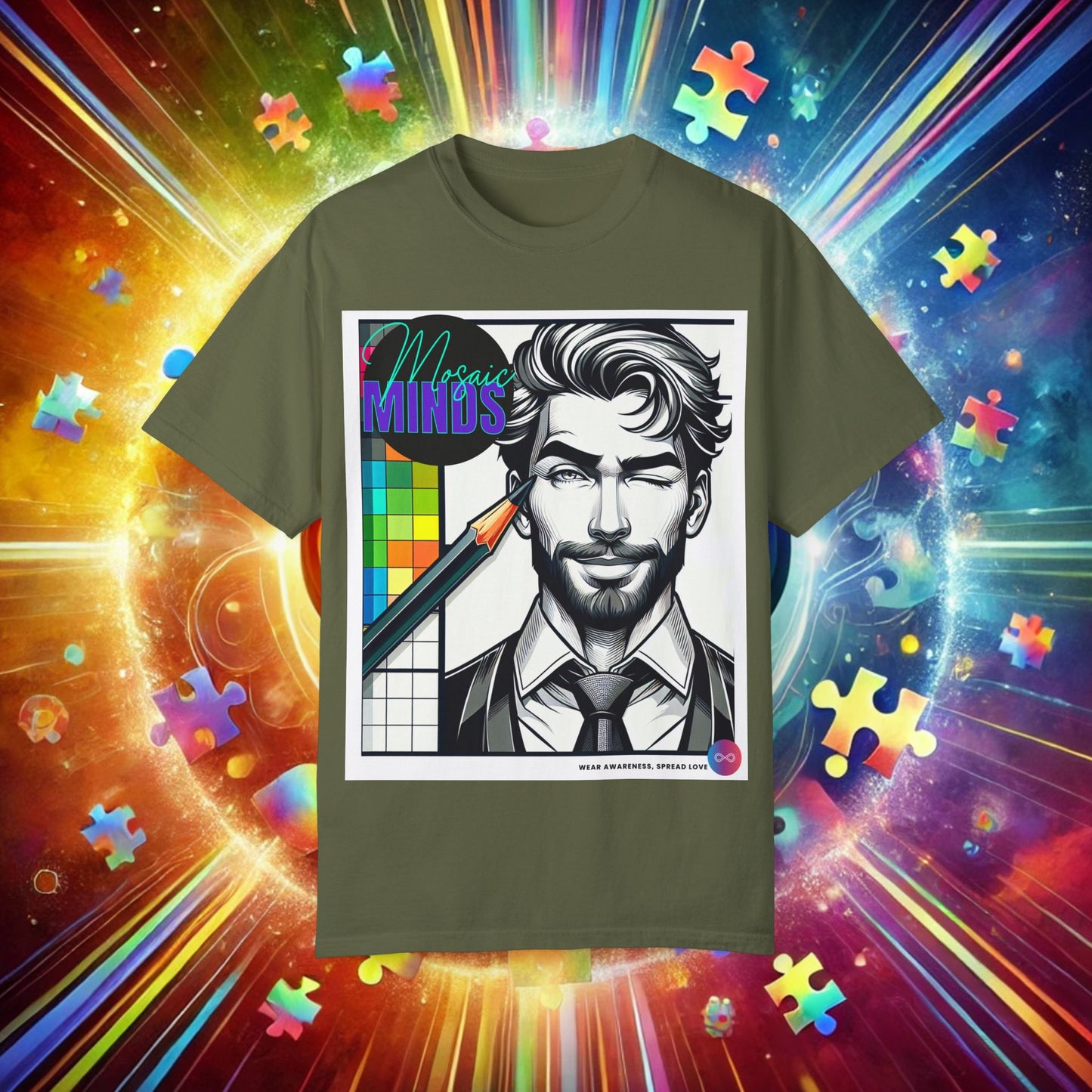 Autism Awareness T-Shirt - Unisex Garment-Dyed