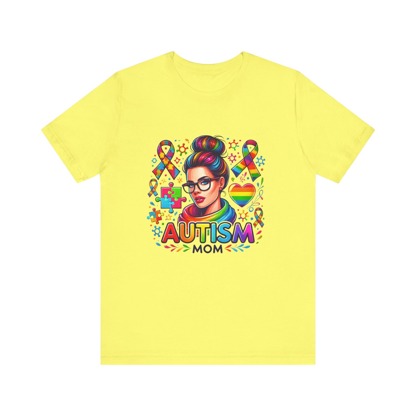 Autism Mom- Jersey Short Sleeve Tee
