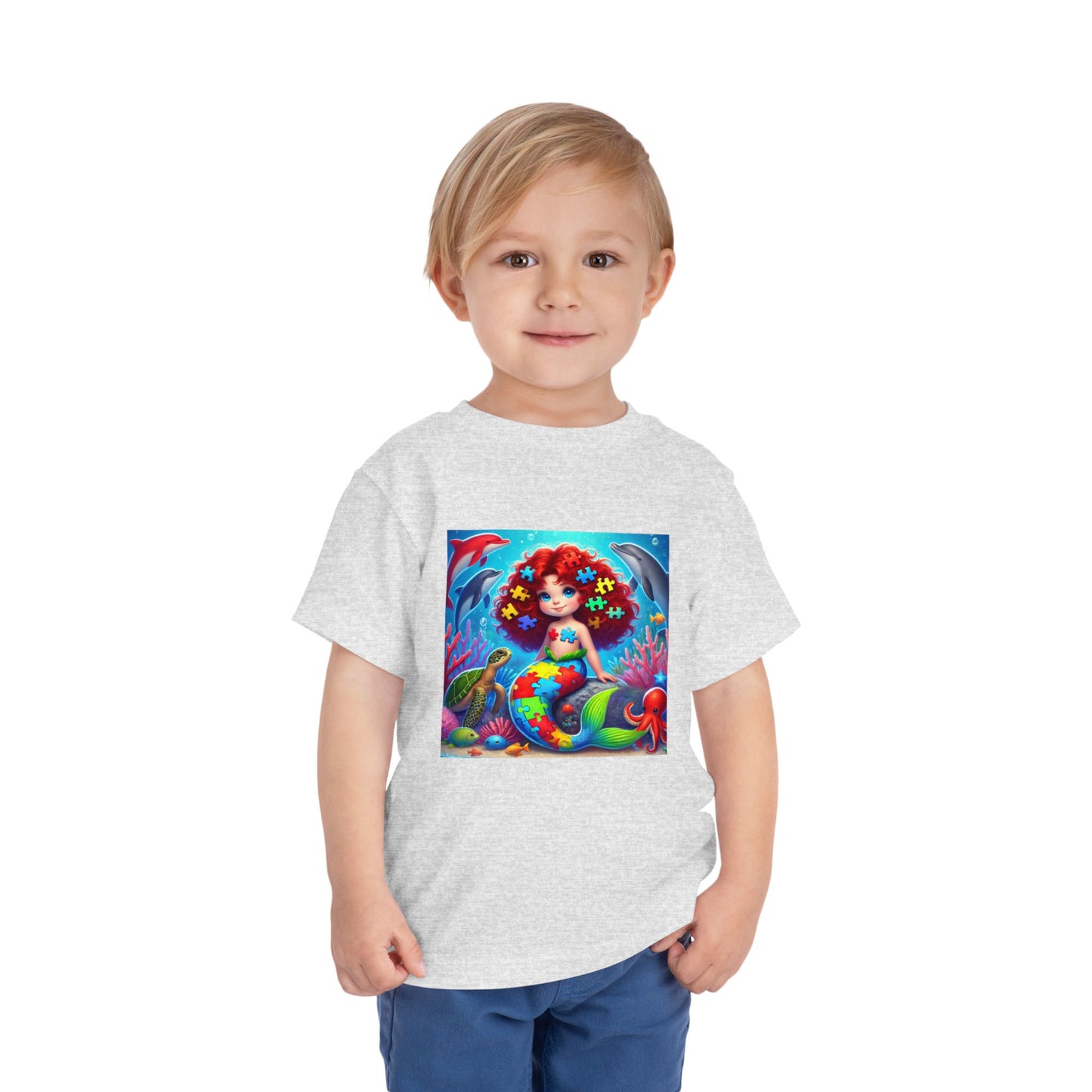 Toddler Short Sleeve Tee- Mermaid- Autism Awareness