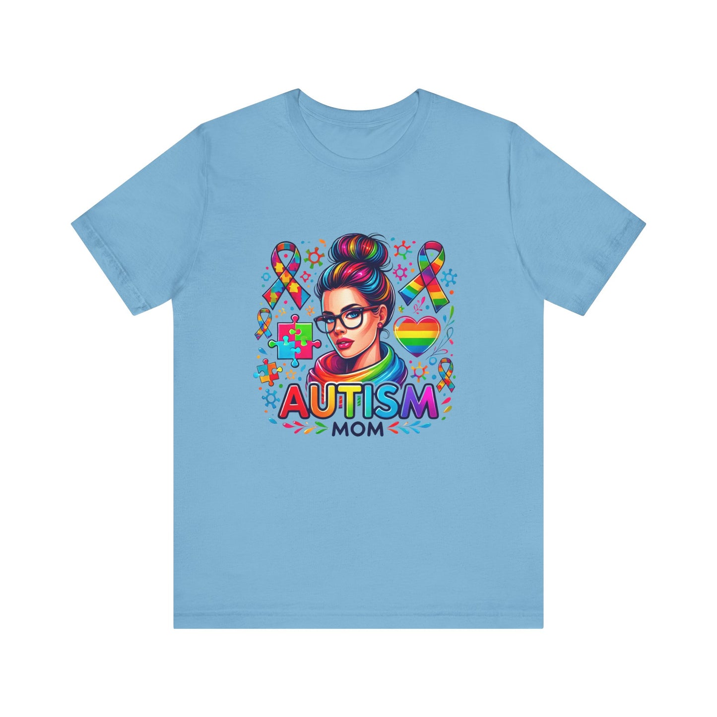 Autism Mom- Jersey Short Sleeve Tee