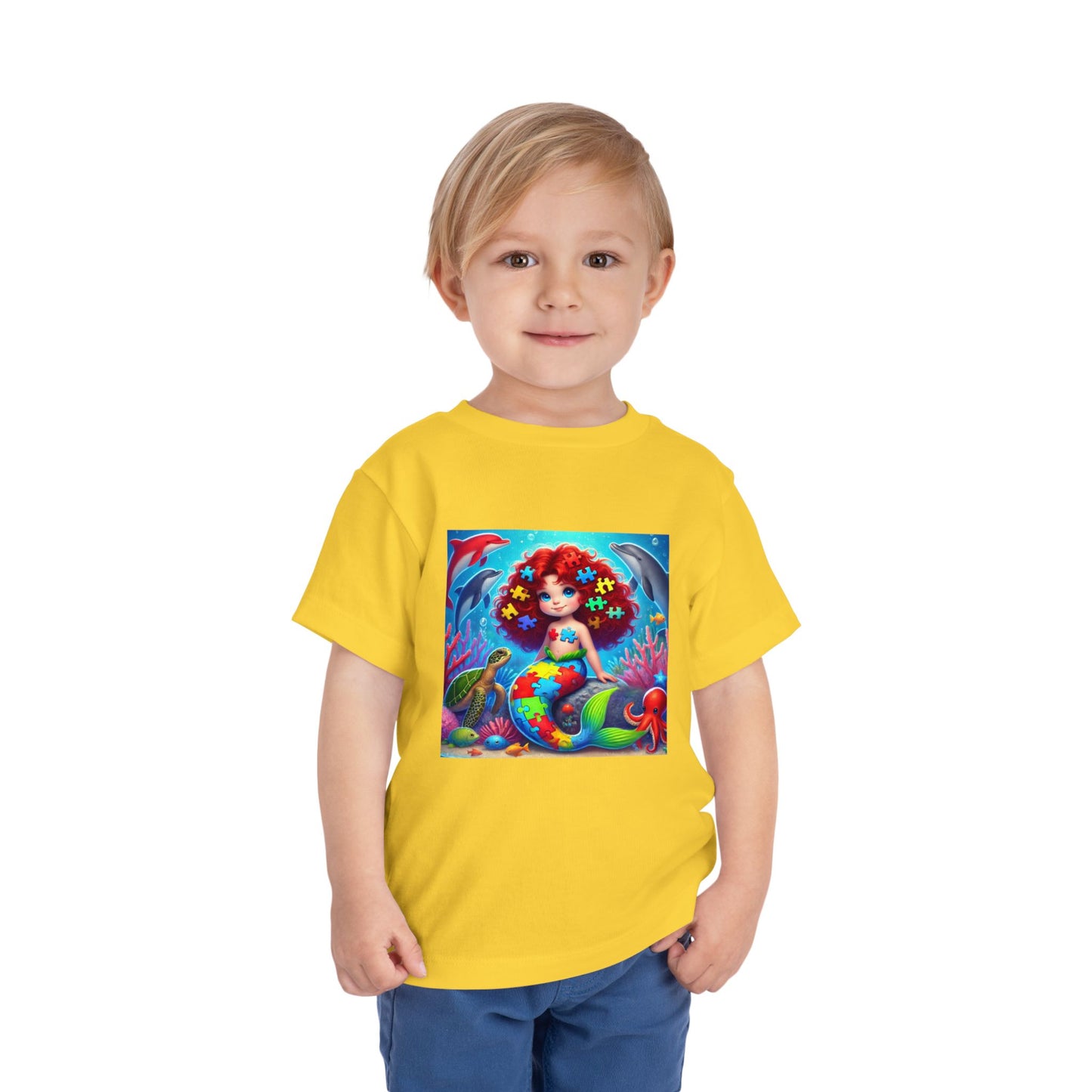 Toddler Short Sleeve Tee- Mermaid- Autism Awareness