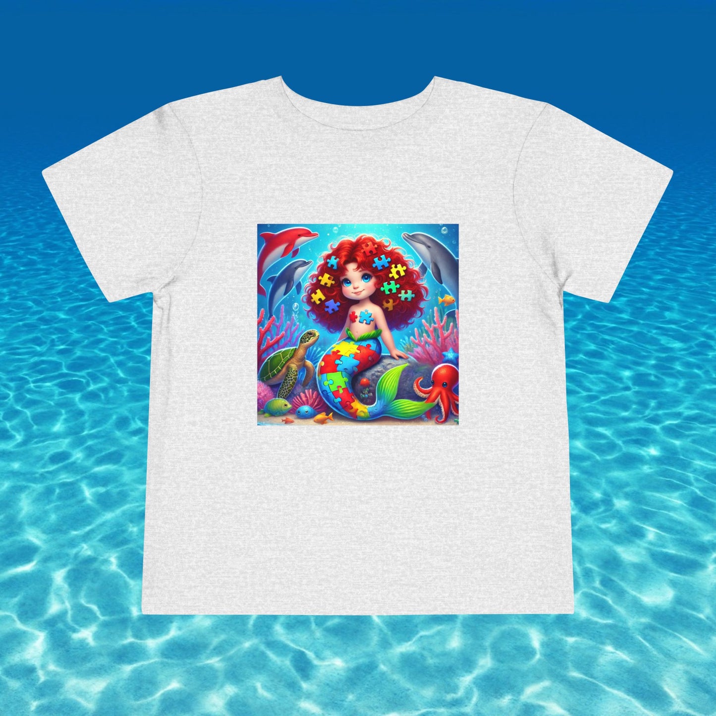 Toddler Short Sleeve Tee- Mermaid- Autism Awareness