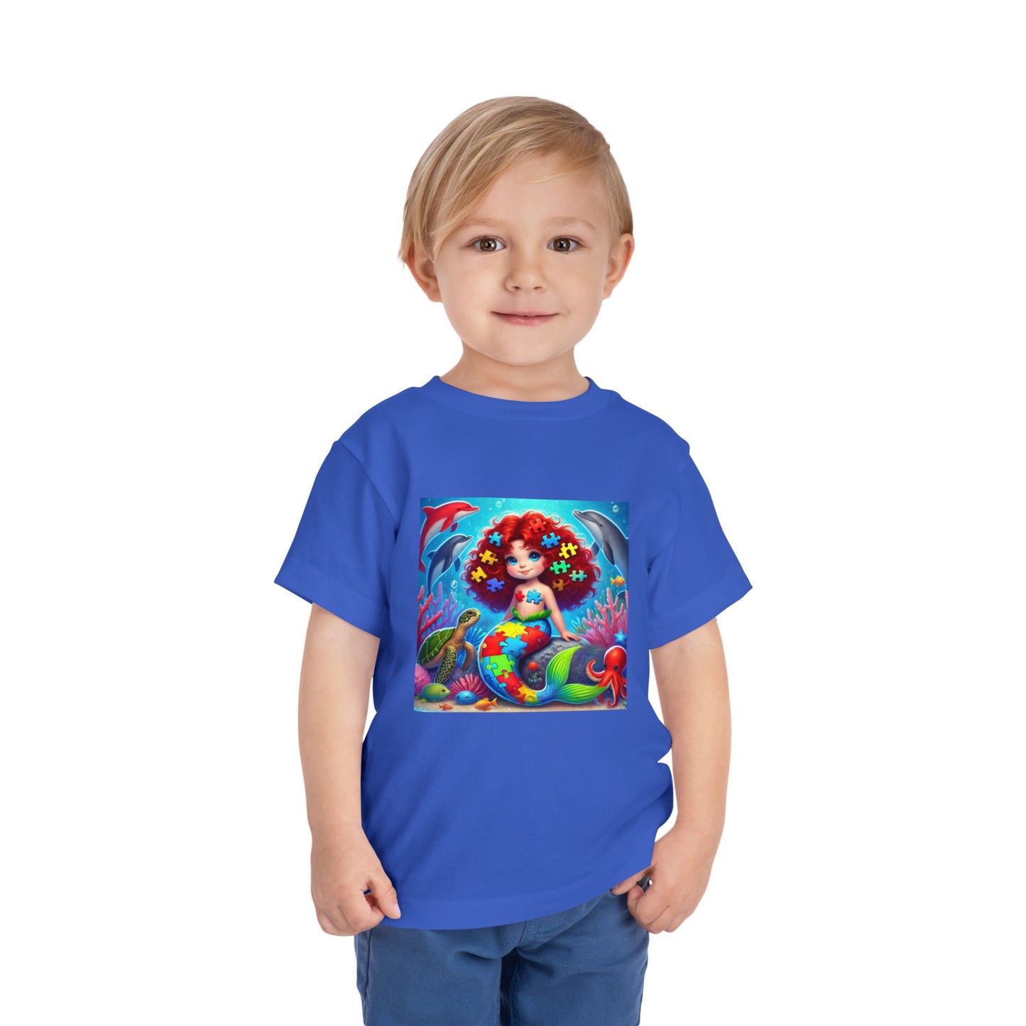 Toddler Short Sleeve Tee- Mermaid- Autism Awareness