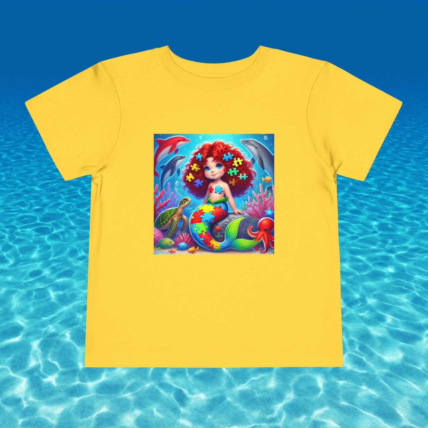 Toddler Short Sleeve Tee- Mermaid- Autism Awareness