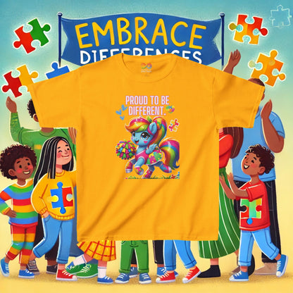 Kids Tee - Proud to Be Different Autism Awareness Shirt