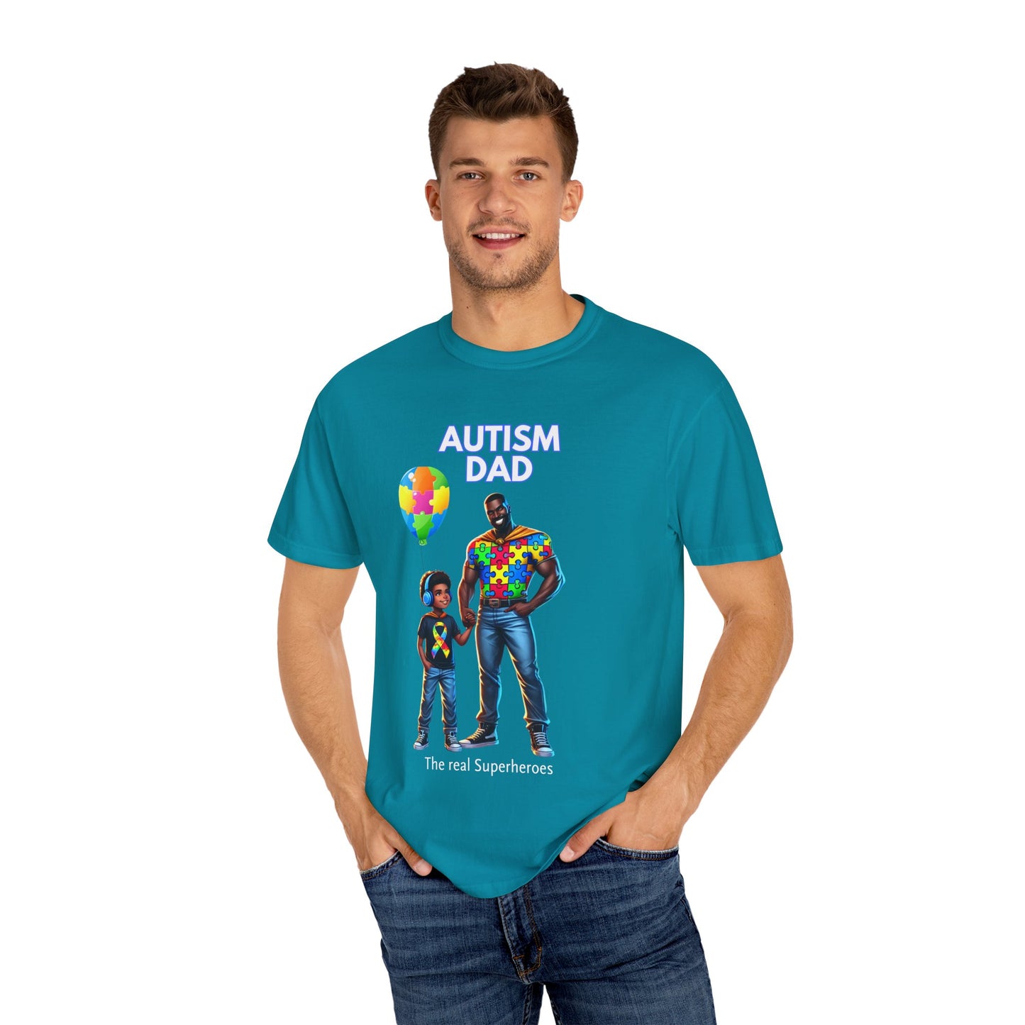 Autism Dad Superheroes T-shirt