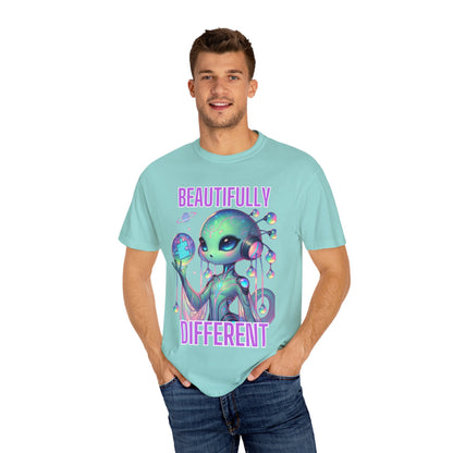 Cute Alien T-Shirt -Beautifully Different- Autism Awareness