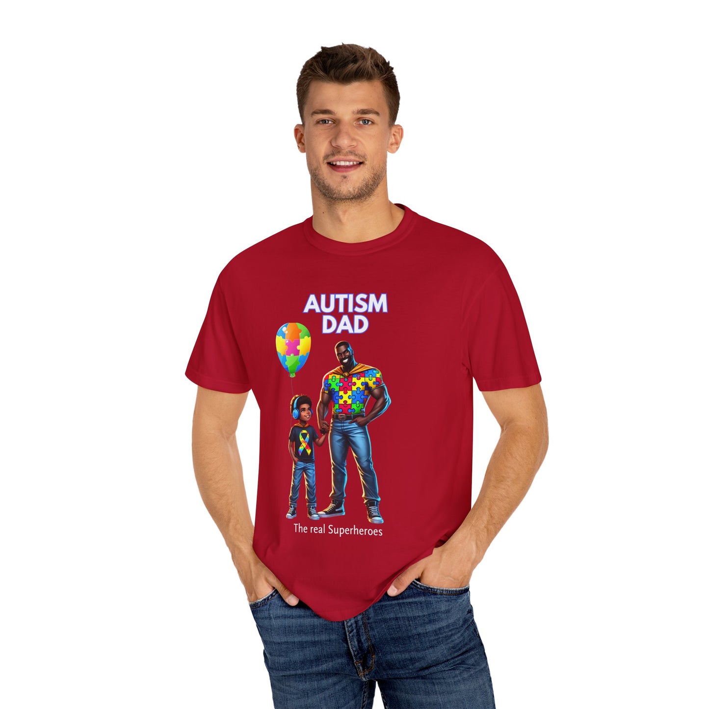 Autism Dad Superheroes T-shirt