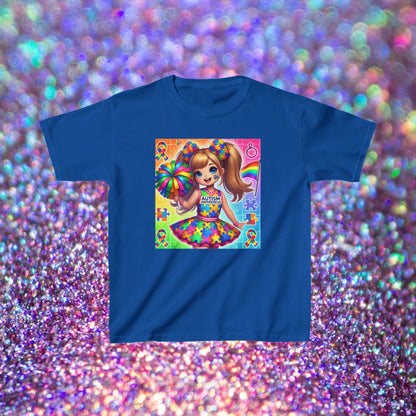 Kids Tee - Cheerleader Autism Awareness Shirt