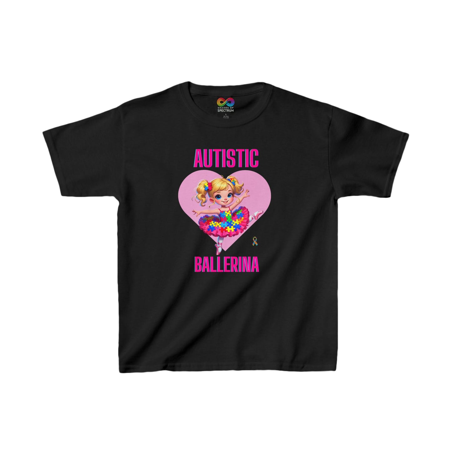 Kids Tee - Autism Awareness Ballerina Design