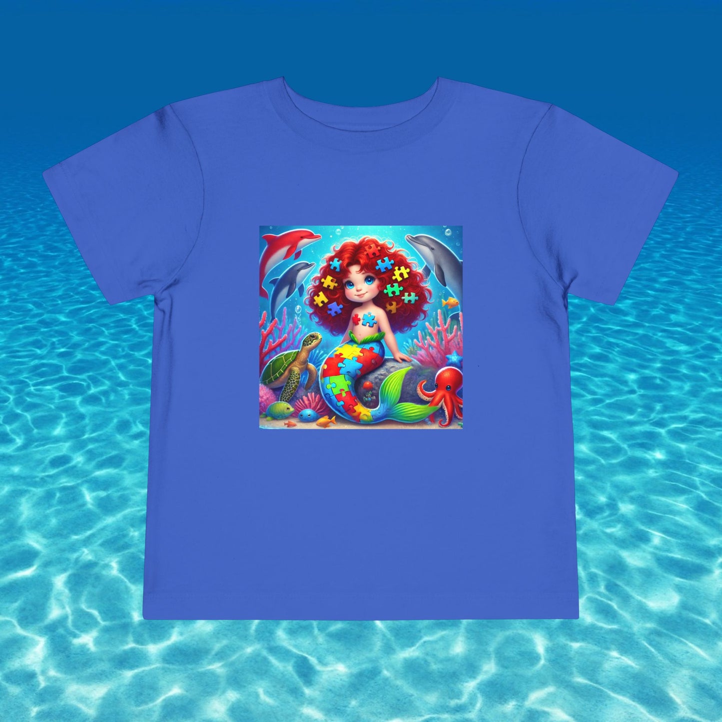 Toddler Short Sleeve Tee- Mermaid- Autism Awareness