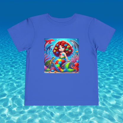 Toddler Short Sleeve Tee- Mermaid- Autism Awareness
