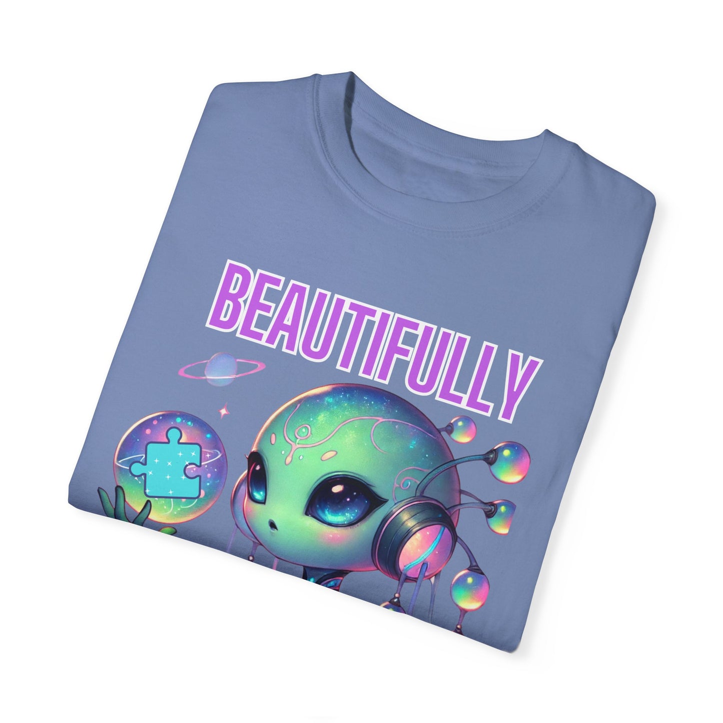 Cute Alien T-Shirt -Beautifully Different- Autism Awareness