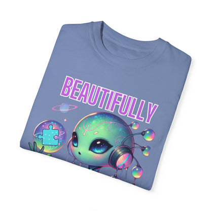 Cute Alien T-Shirt -Beautifully Different- Autism Awareness