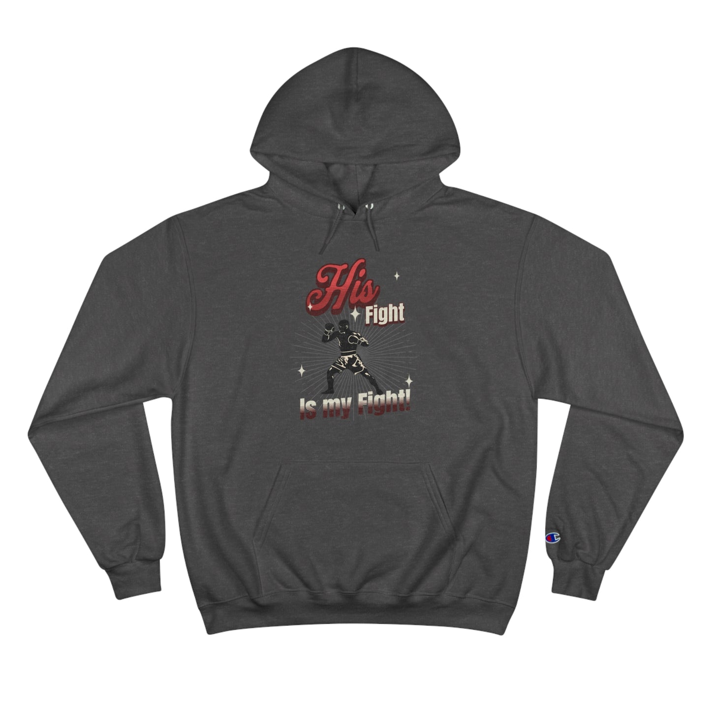 Athletic Champion Hoodie-  Autism Awareness - His Fight, is my Fight.