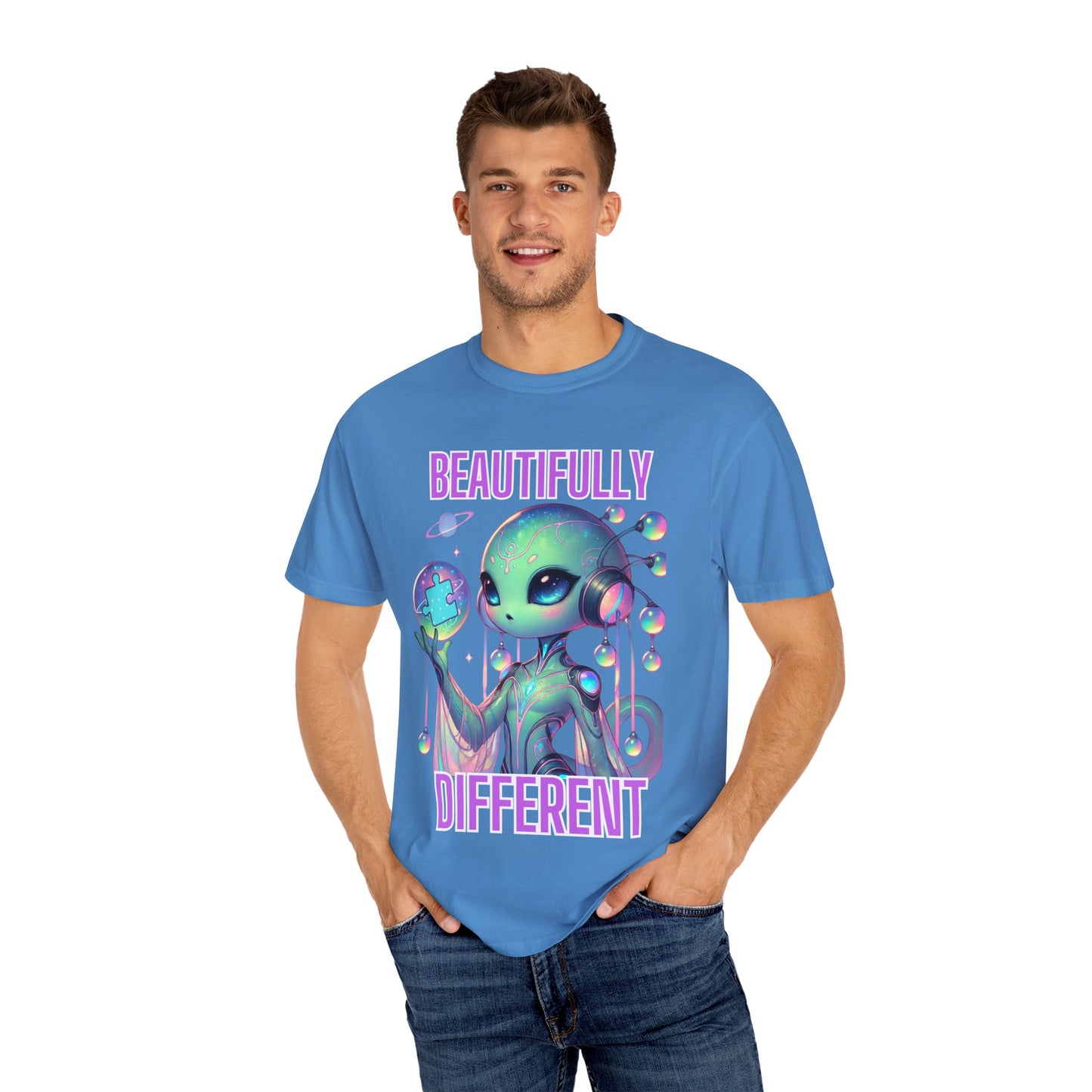 Cute Alien T-Shirt -Beautifully Different- Autism Awareness