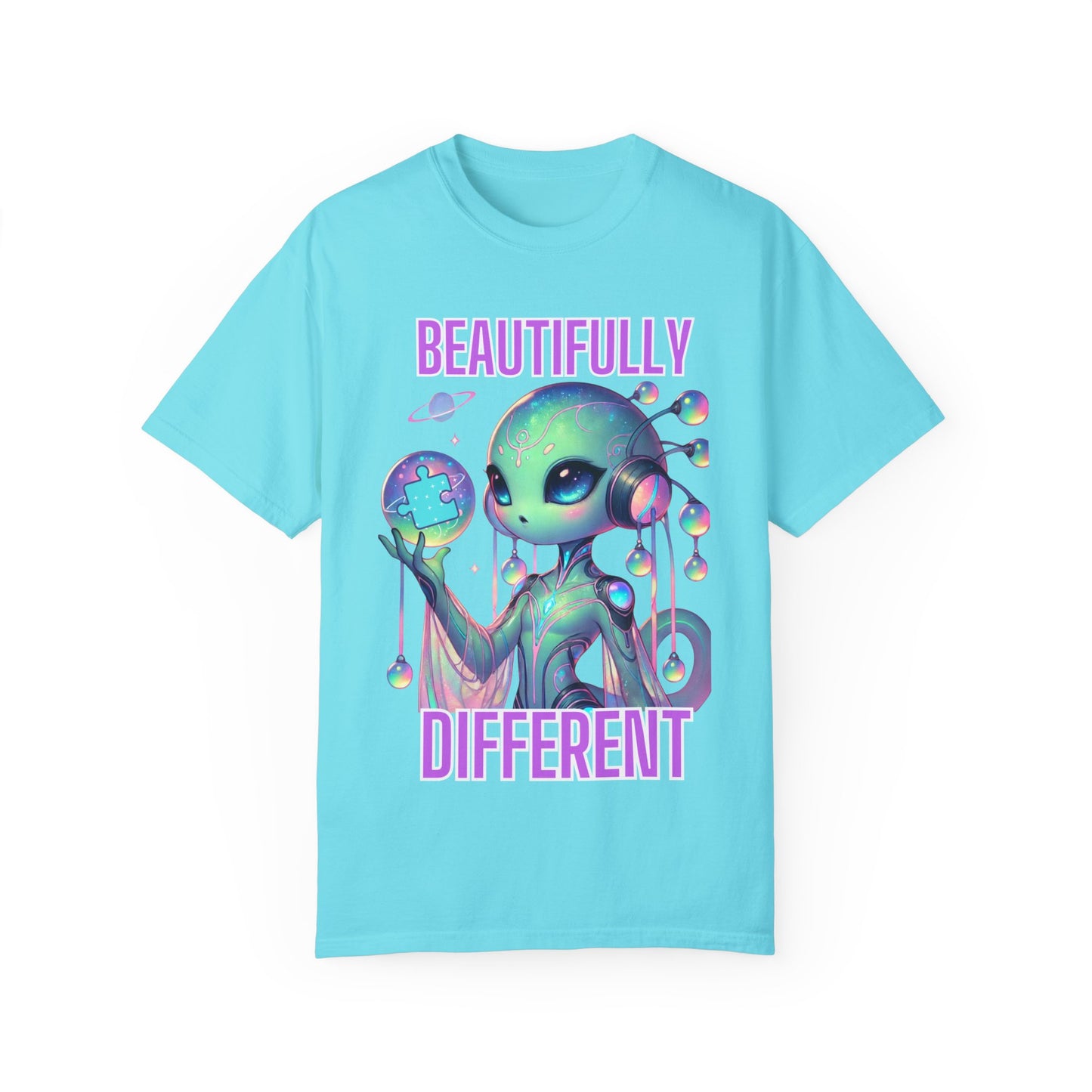 Cute Alien T-Shirt -Beautifully Different- Autism Awareness