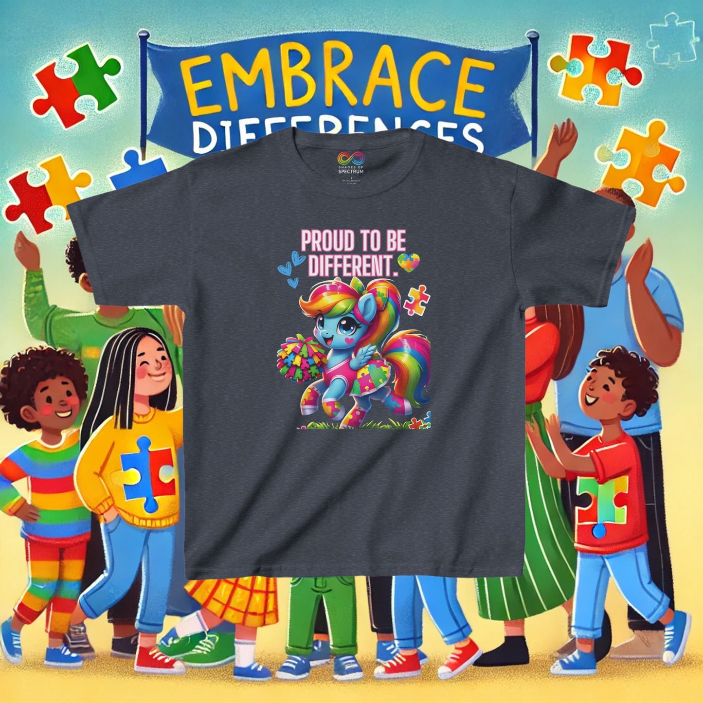 Kids Tee - Proud to Be Different Autism Awareness Shirt