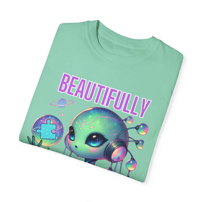 Cute Alien T-Shirt -Beautifully Different- Autism Awareness