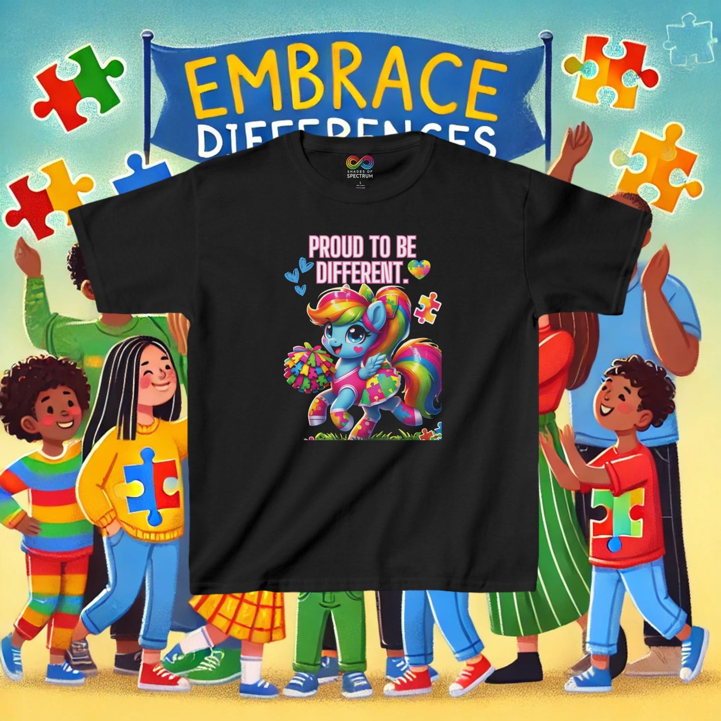 Kids Tee - Proud to Be Different Autism Awareness Shirt