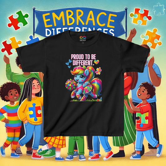 Kids Tee - Proud to Be Different Autism Awareness Shirt