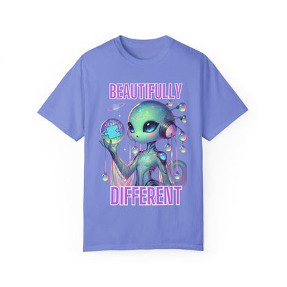 Cute Alien T-Shirt -Beautifully Different- Autism Awareness