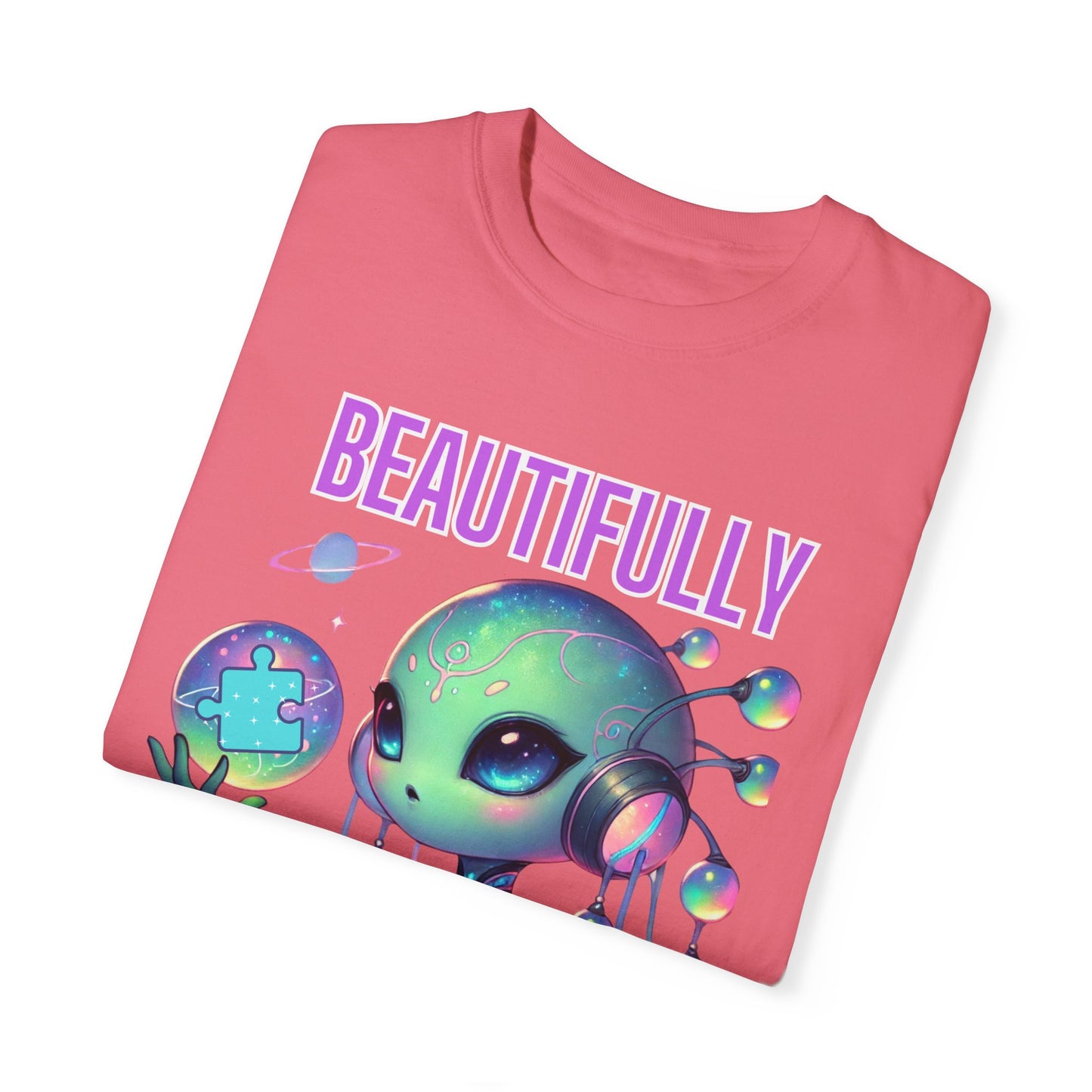 Cute Alien T-Shirt -Beautifully Different- Autism Awareness