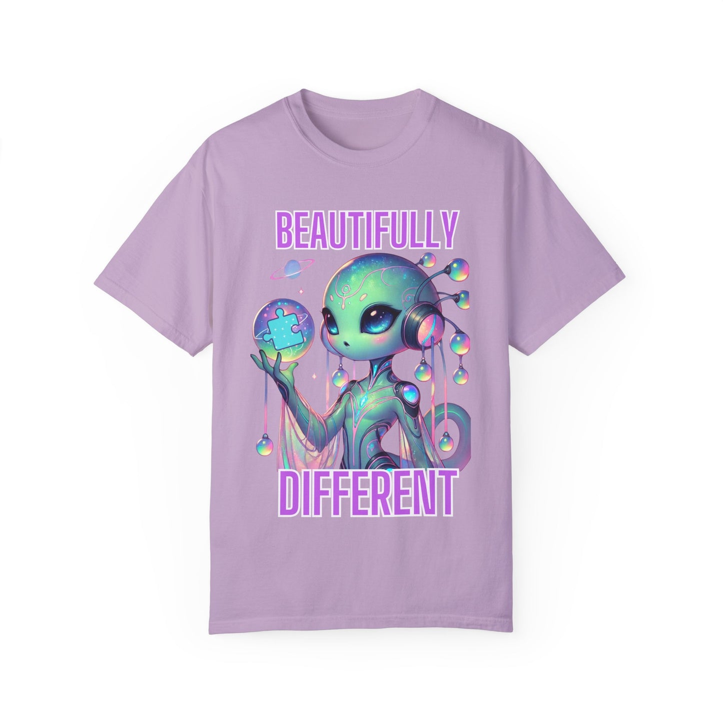 Cute Alien T-Shirt -Beautifully Different- Autism Awareness