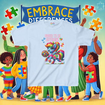 Kids Tee - Proud to Be Different Autism Awareness Shirt