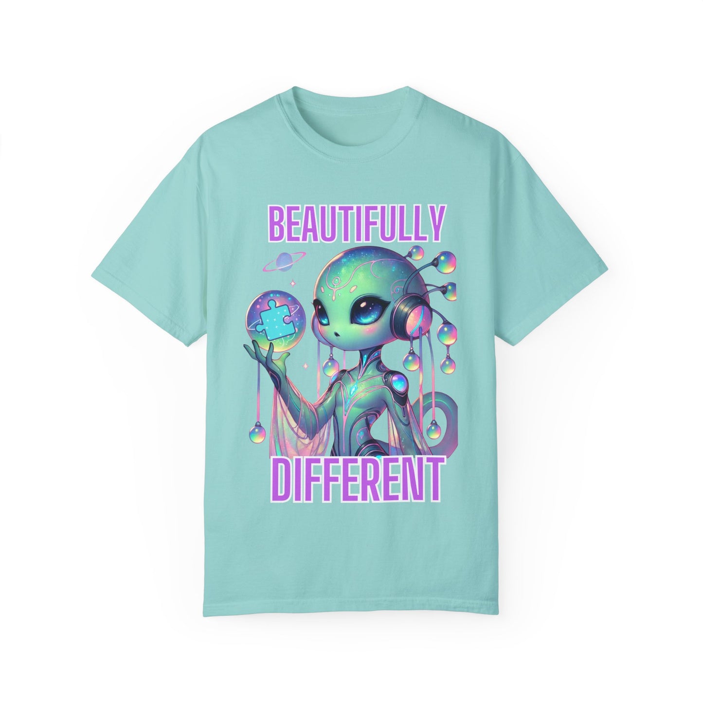 Cute Alien T-Shirt -Beautifully Different- Autism Awareness