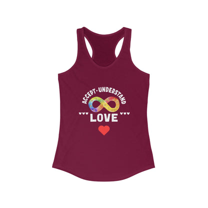 Women's Ideal Racerback Tank - Autism Awareness- Share Love