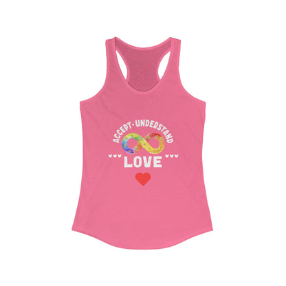 Women's Ideal Racerback Tank - Autism Awareness- Share Love