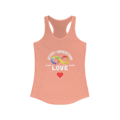 Women's Ideal Racerback Tank - Autism Awareness- Share Love