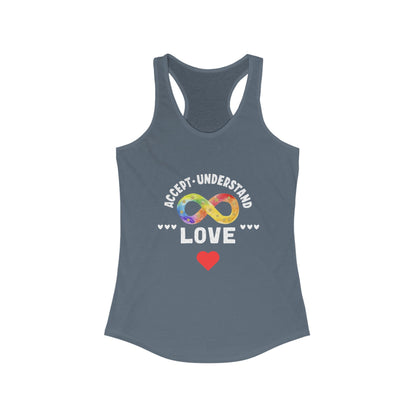 Women's Ideal Racerback Tank - Autism Awareness- Share Love