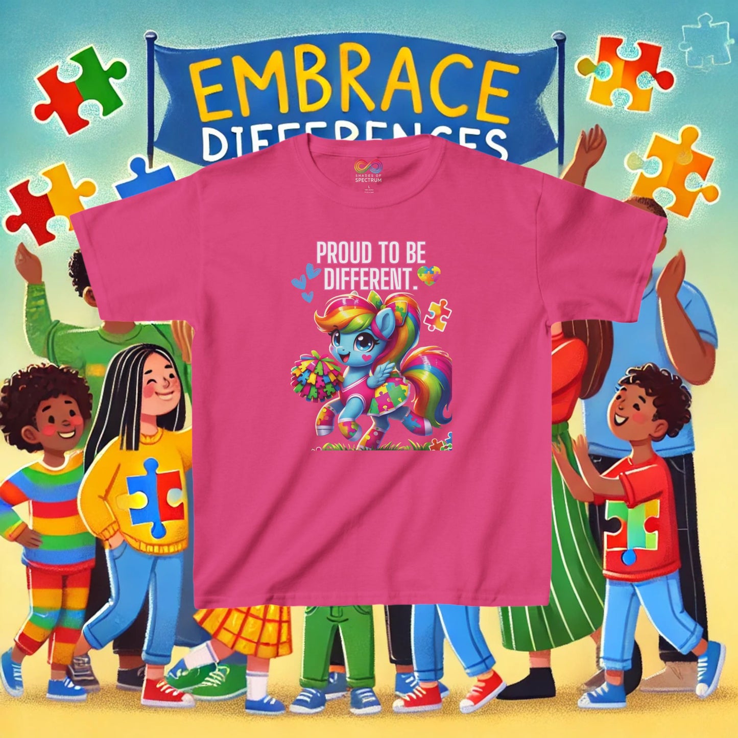 Kids Tee - Proud to Be Different Autism Awareness Shirt