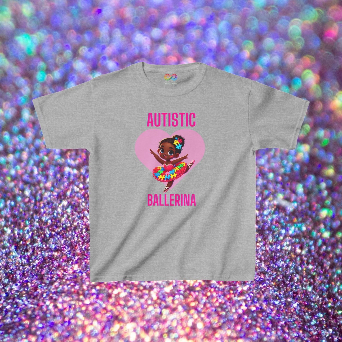 Kids Tee - Autism Awareness Ballerina Design