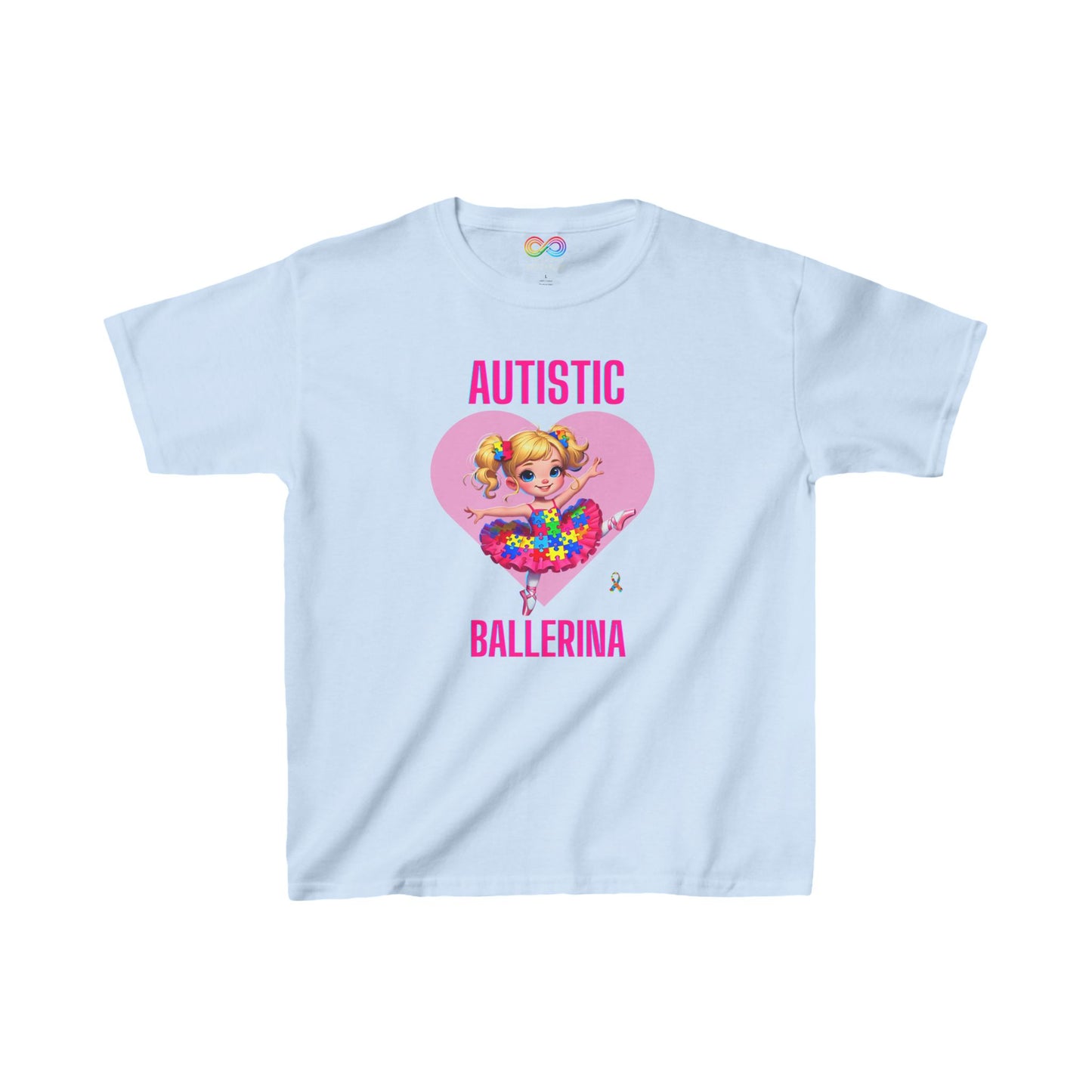 Kids Tee - Autism Awareness Ballerina Design