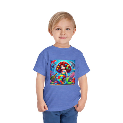Toddler Short Sleeve Tee- Mermaid- Autism Awareness