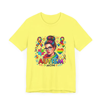 Autism Mom- Jersey Short Sleeve Tee