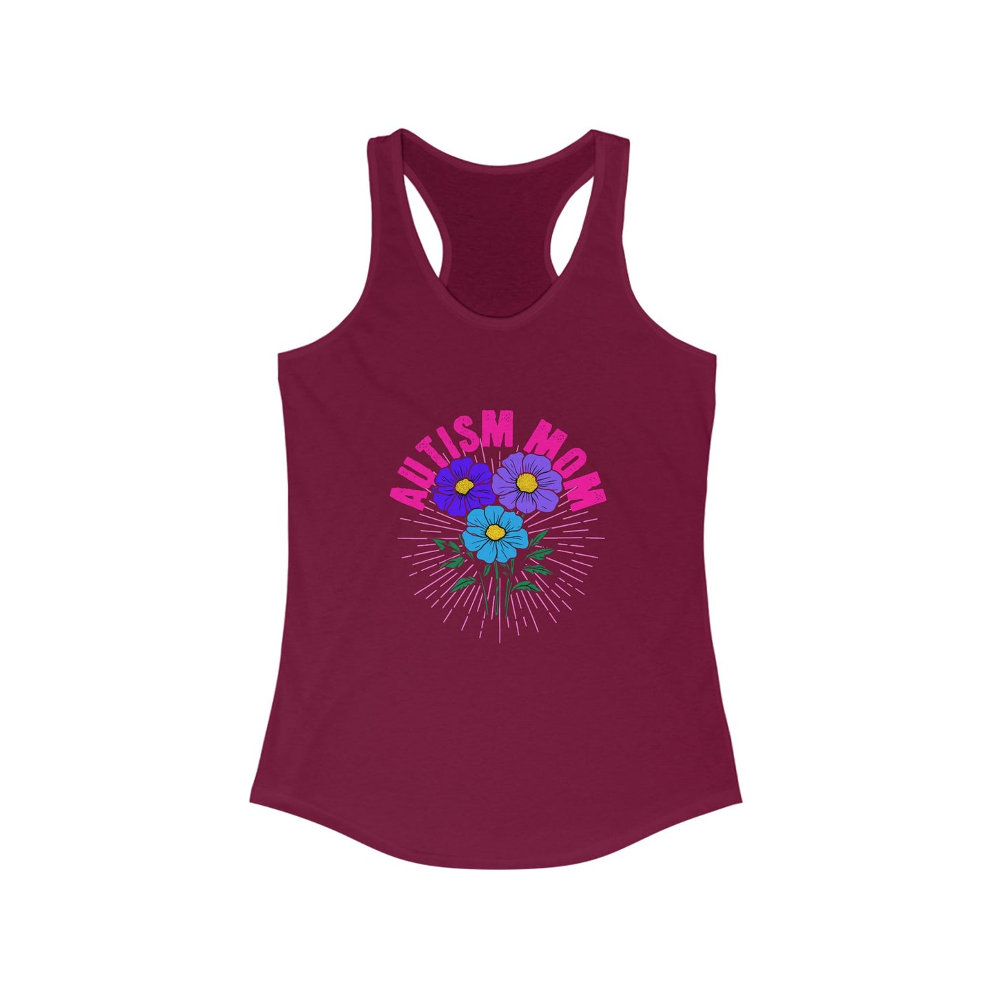 Women's Ideal Racerback Tank- Autism Mom