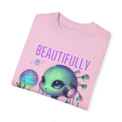 Cute Alien T-Shirt -Beautifully Different- Autism Awareness