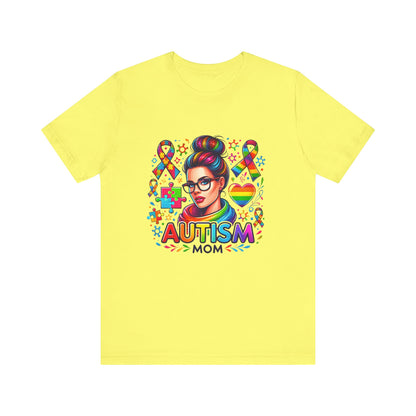 Autism Mom- Jersey Short Sleeve Tee