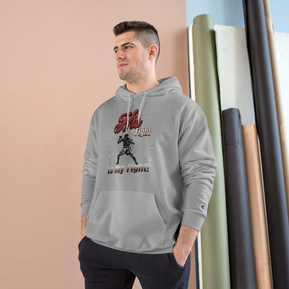 Athletic Champion Hoodie-  Autism Awareness - His Fight, is my Fight.