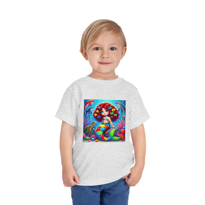 Toddler Short Sleeve Tee- Mermaid- Autism Awareness